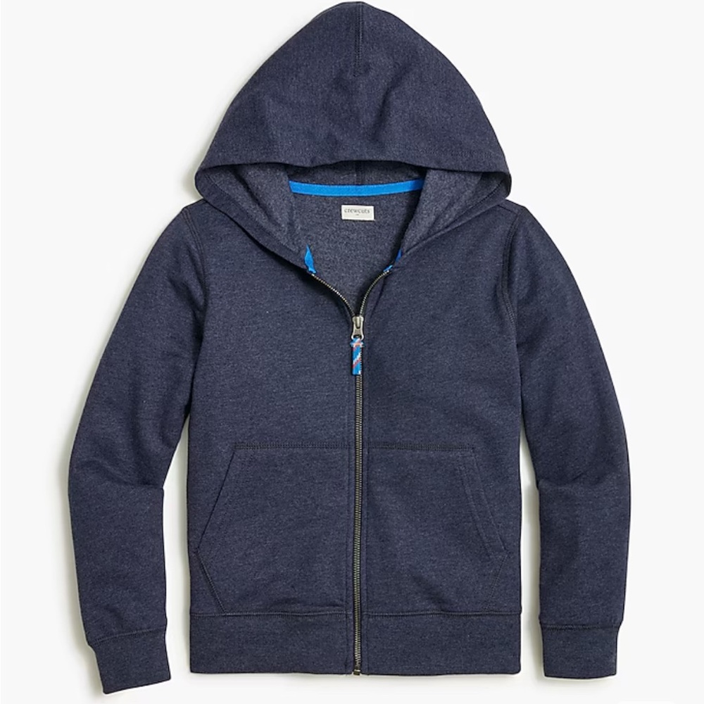Crewcuts fleece full zip hooded sweatshirt